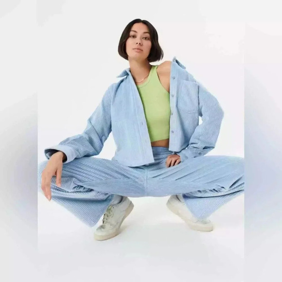 Aritzia  Sunday Best Harvey Corduroy Wide Leg Pants Dune Blue Size 4 - Picture 5 of 11